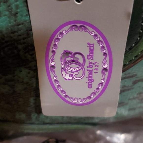 Original by Sharif 1827 Green handbag Needs Tlc - Picture 3 of 14